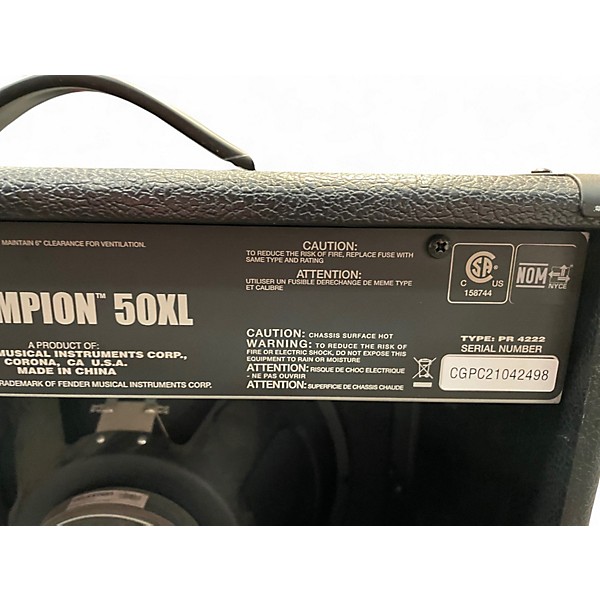 Used Fender CHAMPION 50XL Guitar Combo Amp