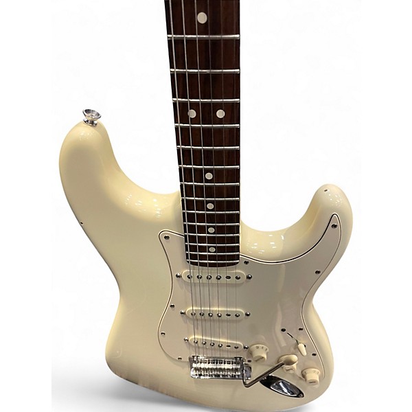 Used Fender American Standard Stratocaster Olympic White Solid Body Electric Guitar