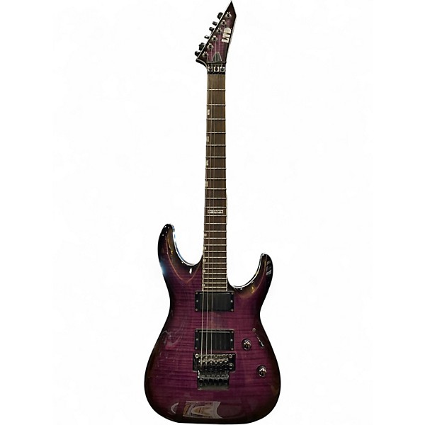 Used ESP LTD MH330FR Trans Purple Solid Body Electric Guitar
