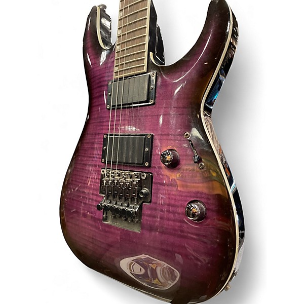 Used ESP LTD MH330FR Trans Purple Solid Body Electric Guitar