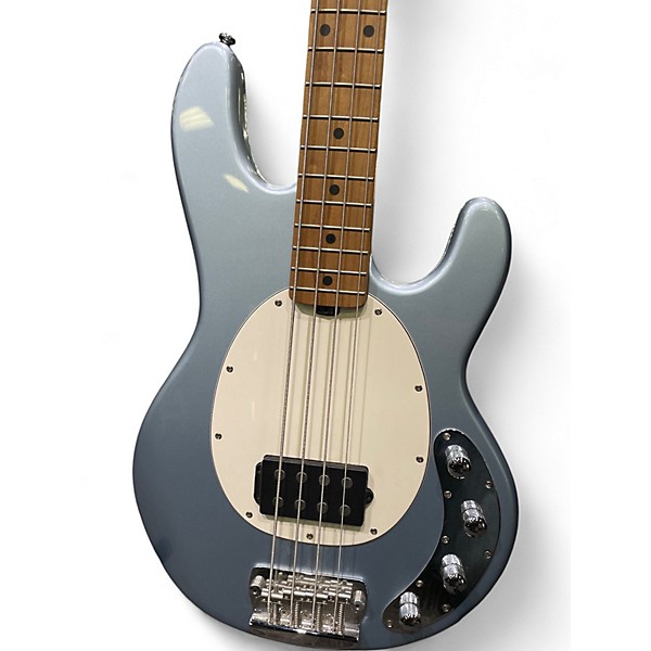 Used Sterling by Music Man Ray34 Silver Electric Bass Guitar