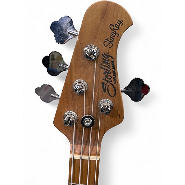 Used Sterling by Music Man Ray34 Silver Electric Bass Guitar