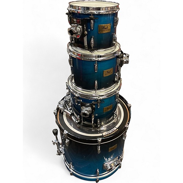Used Pearl 4 Piece Session Custom Blue Drum Kit