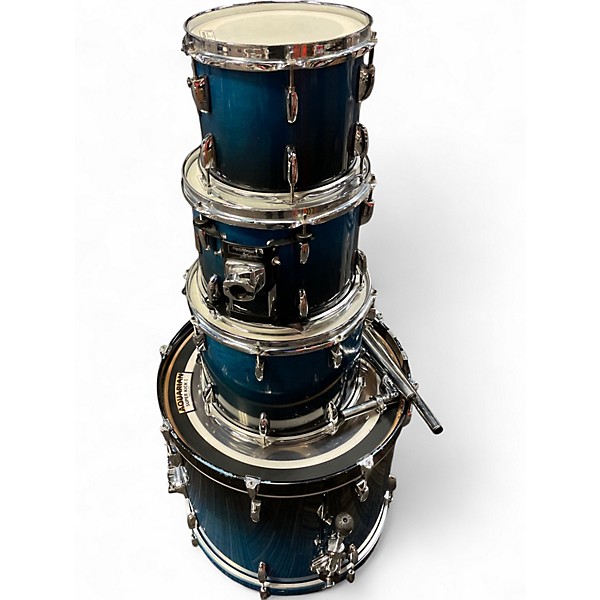 Used Pearl 4 Piece Session Custom Blue Drum Kit