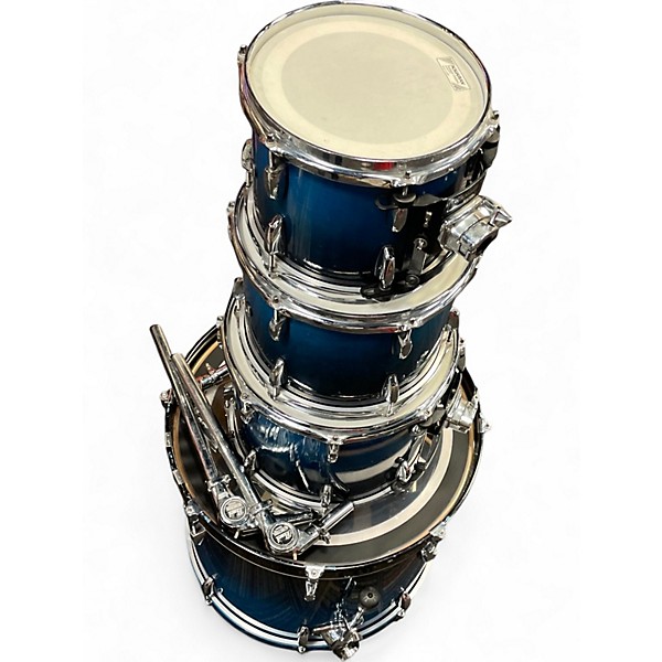 Used Pearl 4 Piece Session Custom Blue Drum Kit