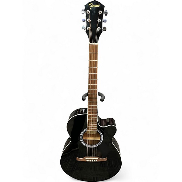 Used Fender FA135CE Concert Black Acoustic Electric Guitar