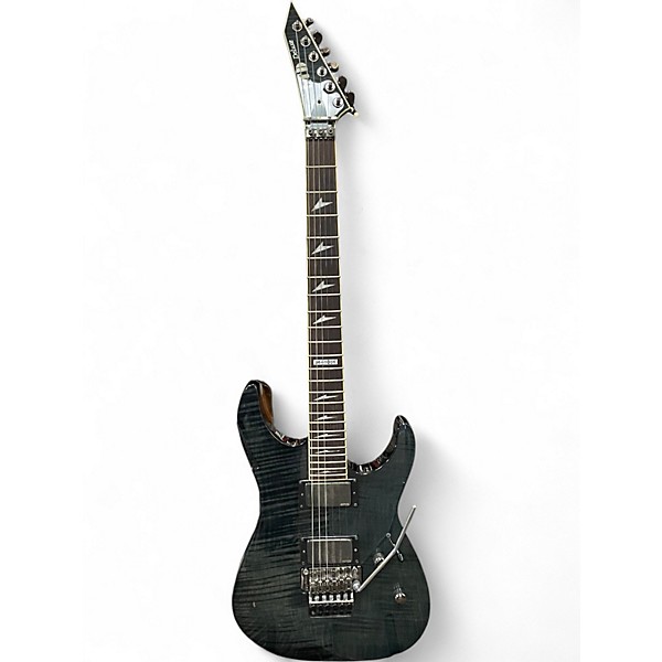 Used ESP LTD M1001 Deluxe Transparent Grey Solid Body Electric Guitar