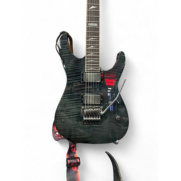 Used ESP LTD M1001 Deluxe Transparent Grey Solid Body Electric Guitar