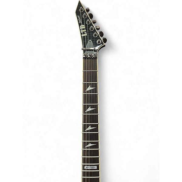 Used ESP LTD M1001 Deluxe Transparent Grey Solid Body Electric Guitar