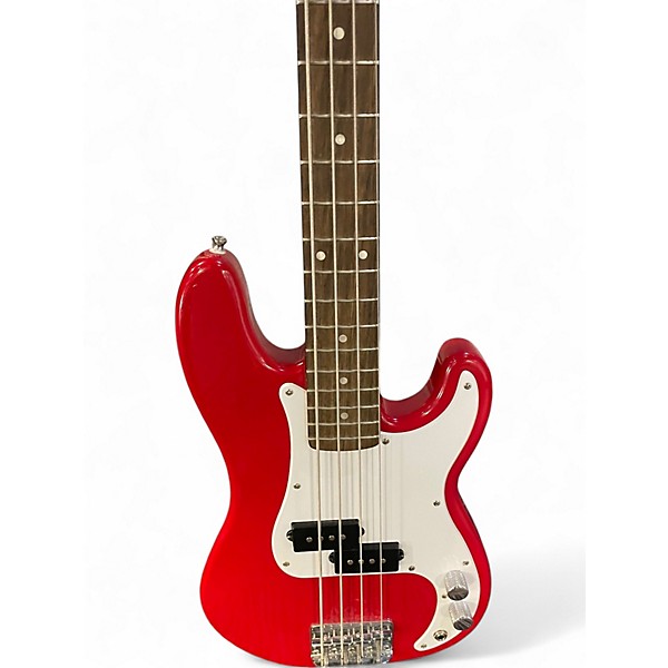 Used Squier Mini Precision Bass Dakota Red Electric Bass Guitar