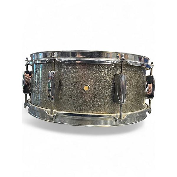 Used 2000s Pearl 5.5X14 EXR Export Series Snare Silver Sparkle Drum