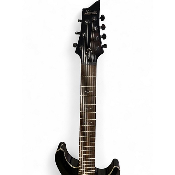 Used Schecter Guitar Research Hellraiser C7 7 String Black Solid Body Electric Guitar
