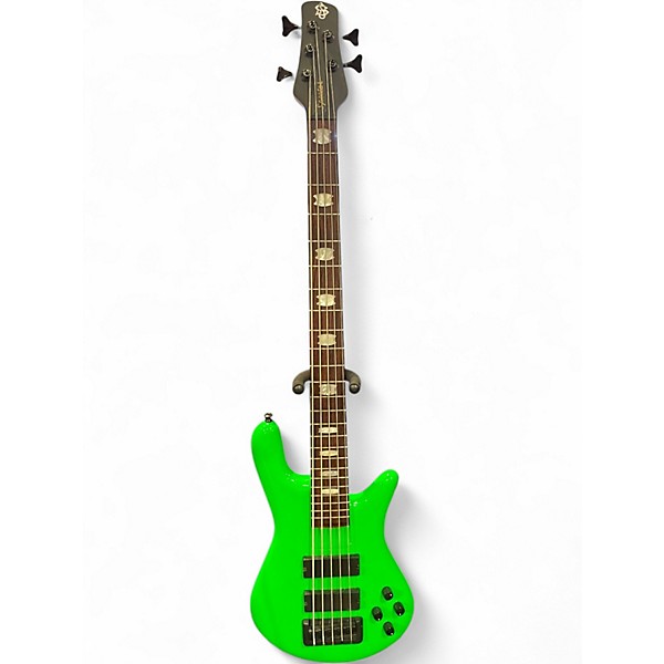 Used Spector Euro 5LX Neon Green Electric Bass Guitar