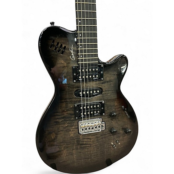 Used Godin XTSA HSH 13-Pin Trans Black Solid Body Electric Guitar