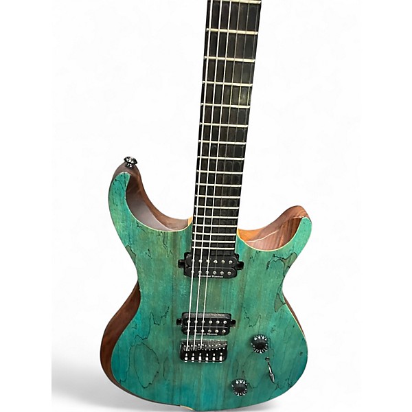 Used Jericho edge premium 6 royal blue spalted Baritone Guitars