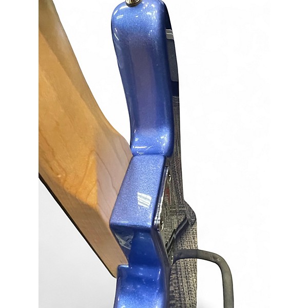 Used Squier Contemporary Jazz Bass Metallic Blue Electric Bass Guitar