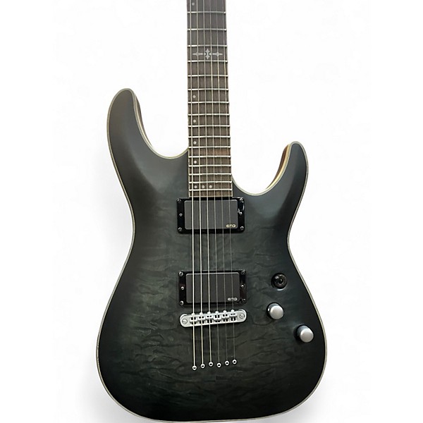 Used Schecter Guitar Research C1 Platinum Trans Charcoal Solid Body Electric Guitar