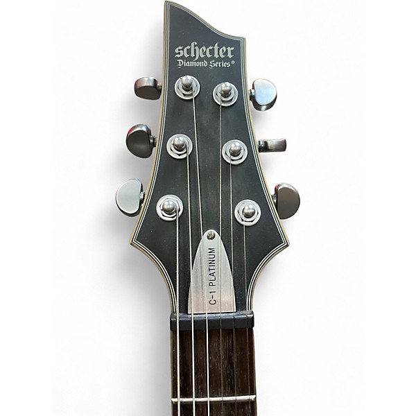 Used Schecter Guitar Research C1 Platinum Trans Charcoal Solid Body Electric Guitar