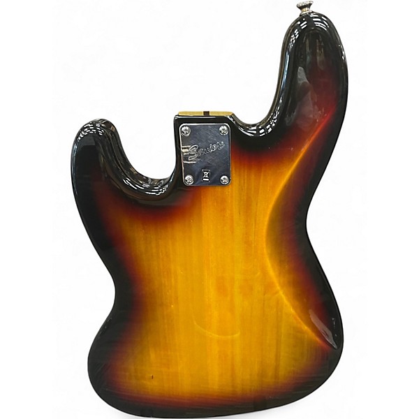 Used Squier Vintage Modified Jazz Bass 3 Tone Sunburst Electric Bass Guitar
