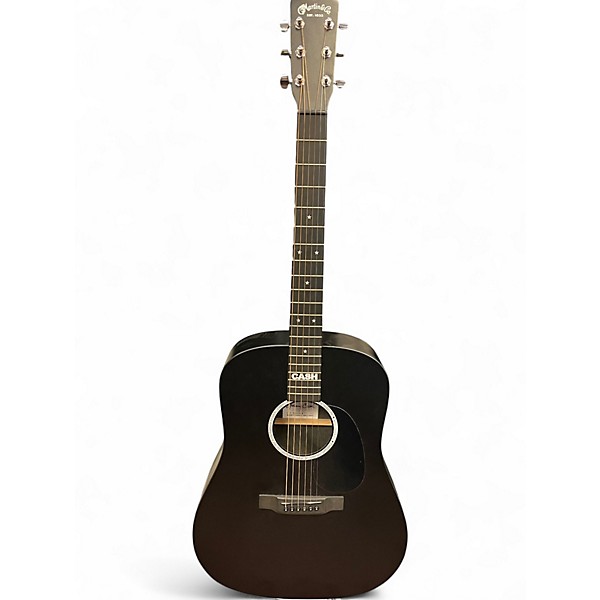 Used Martin DX Johnny Cash Black Acoustic Electric Guitar