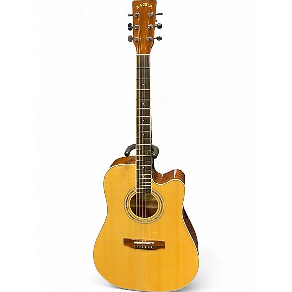 Used Zager ZAD-50CE Natural Acoustic Electric Guitar