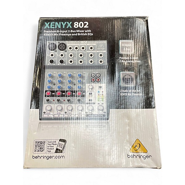 Used Behringer xenyx 802 Unpowered Mixer
