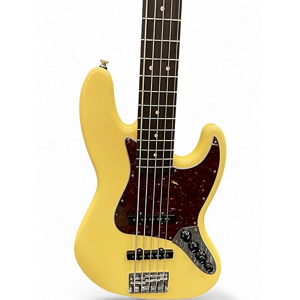 Used Fender Deluxe Jazz Bass V Olympic White Electric Bass Guitar