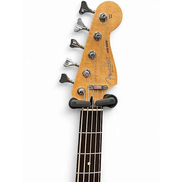 Used Fender Deluxe Jazz Bass V Olympic White Electric Bass Guitar
