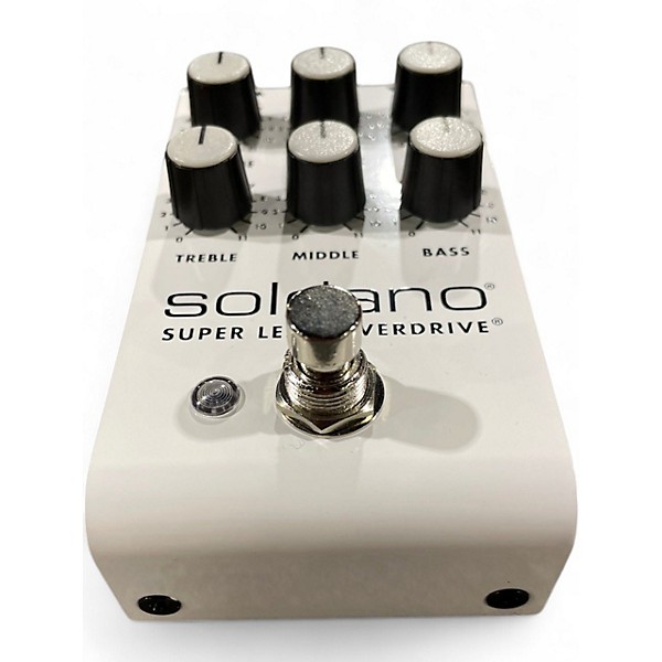 Used Soldano Super Lead Overdrive Effects Pedal White Effect Pedal