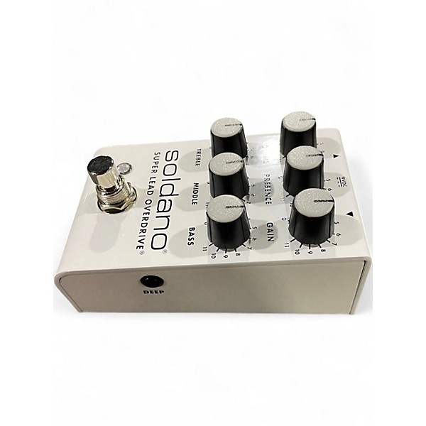 Used Soldano Super Lead Overdrive Effects Pedal White Effect Pedal