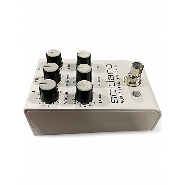 Used Soldano Super Lead Overdrive Effects Pedal White Effect Pedal