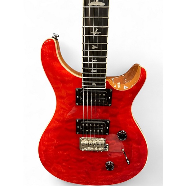 Used PRS SE Custom 24 Trans Red Solid Body Electric Guitar