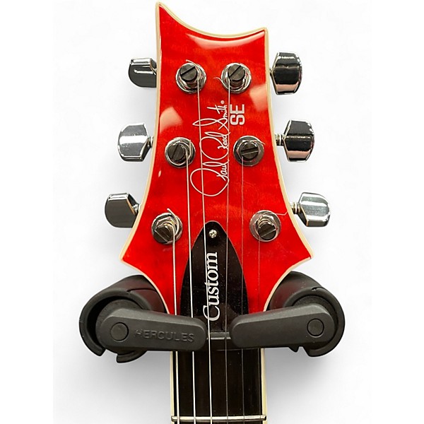 Used PRS SE Custom 24 Trans Red Solid Body Electric Guitar