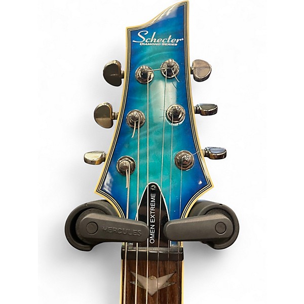 Used Schecter Guitar Research Omen Extreme 6 Blue Solid Body Electric Guitar
