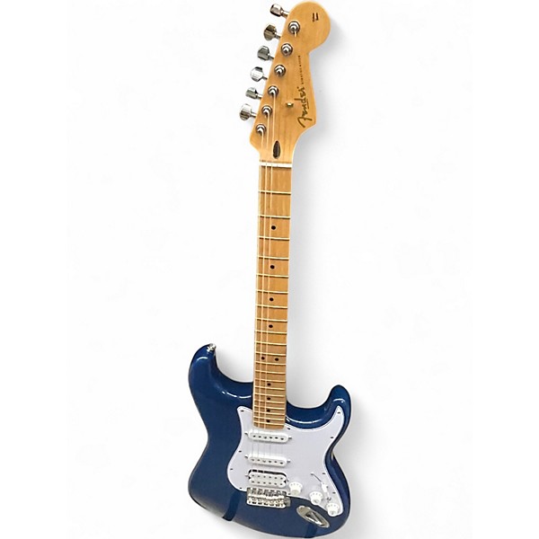 Used Fender Deluxe Players Stratocaster Sapphire Blue Trans Solid Body Electric Guitar