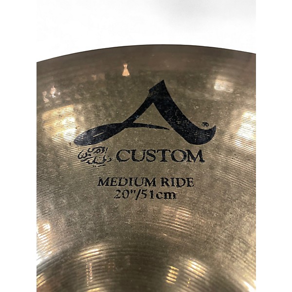 Used Zildjian 20in A Custom Medium Ride Cymbal
