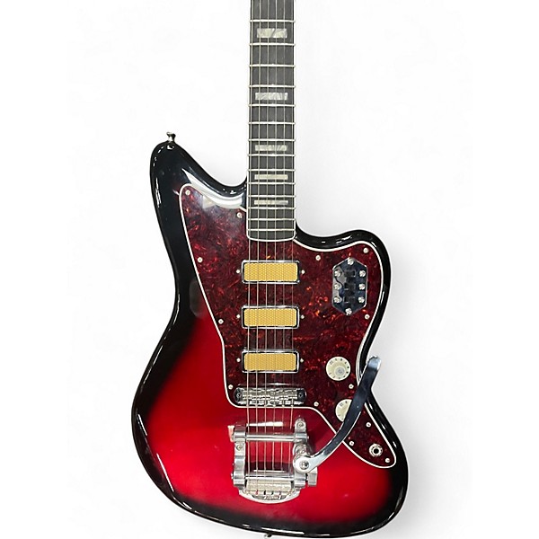 Used Fender jazzmaster gold foil red Solid Body Electric Guitar