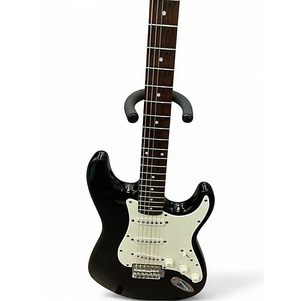 Used Squier Standard Stratocaster Black Solid Body Electric Guitar