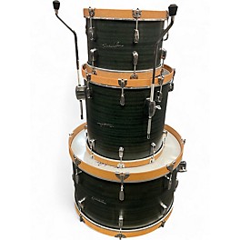 Used Franklin 3 Piece MAHOGANY TRANSPARENT EMERALD Drum Kit