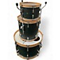 Used Franklin 3 Piece MAHOGANY TRANSPARENT EMERALD Drum Kit