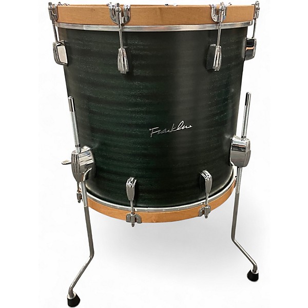 Used Franklin 3 Piece MAHOGANY TRANSPARENT EMERALD Drum Kit