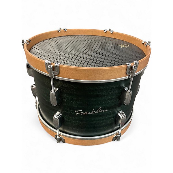 Used Franklin 3 Piece MAHOGANY TRANSPARENT EMERALD Drum Kit