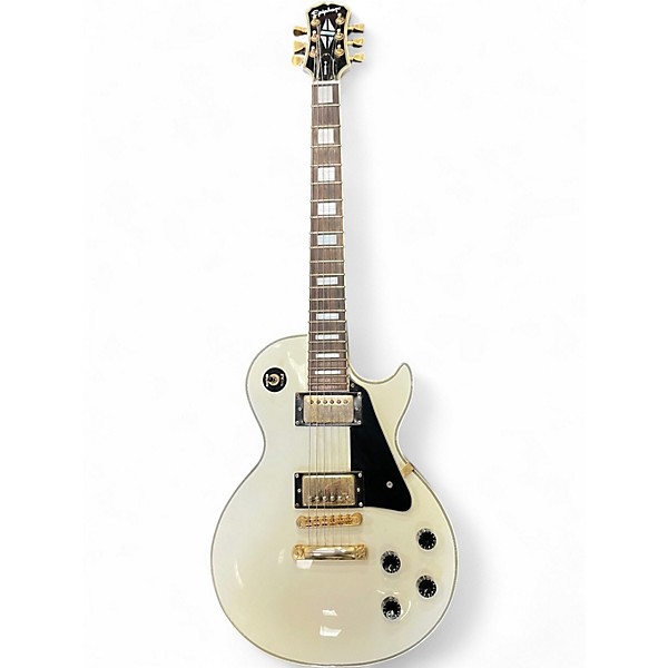 Used Epiphone Les Paul Custom Antique White Solid Body Electric Guitar