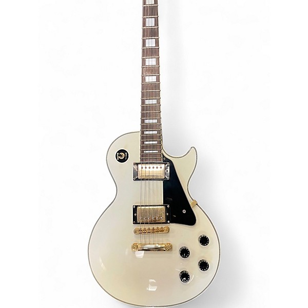 Used Epiphone Les Paul Custom Antique White Solid Body Electric Guitar