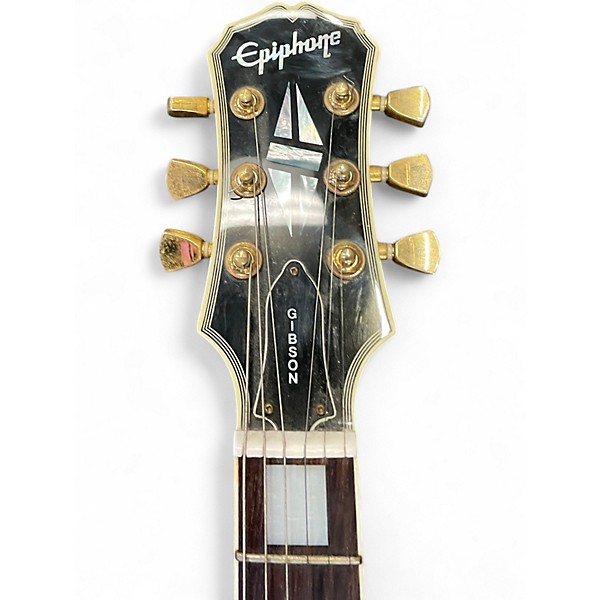 Used Epiphone Les Paul Custom Antique White Solid Body Electric Guitar
