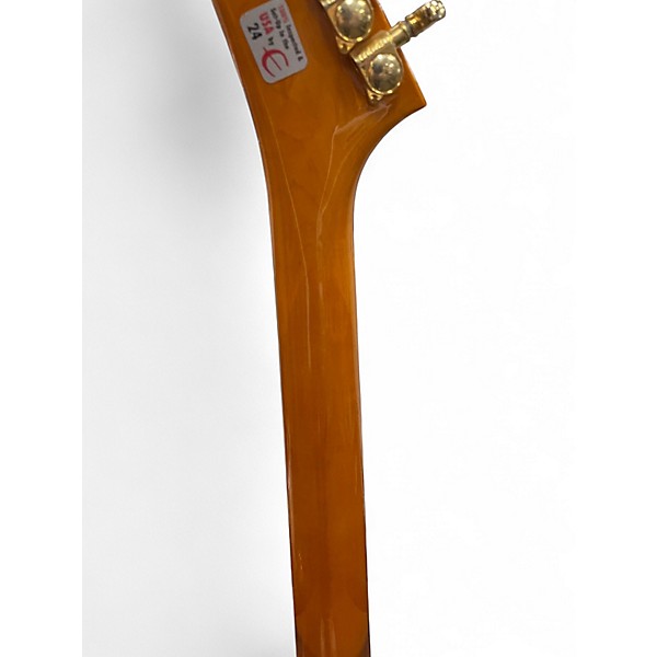 Used Epiphone Korina Explorer Trans Orange Electric Bass Guitar