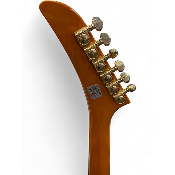 Used Epiphone Korina Explorer Trans Orange Electric Bass Guitar