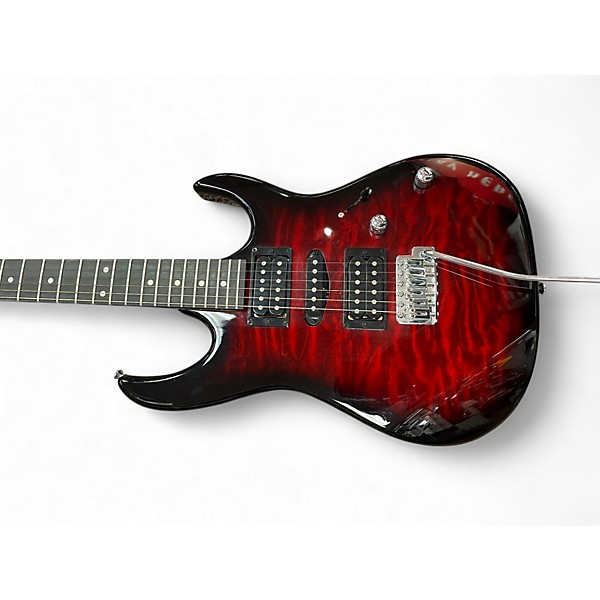 Used Ibanez GRG7221 Trans Red Solid Body Electric Guitar