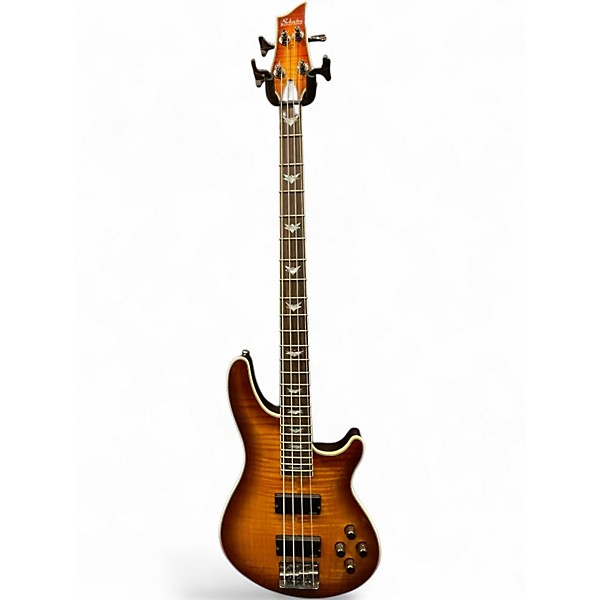 Used Schecter Guitar Research Omen Extreme 4 String 2 Color Sunburst Electric Bass Guitar
