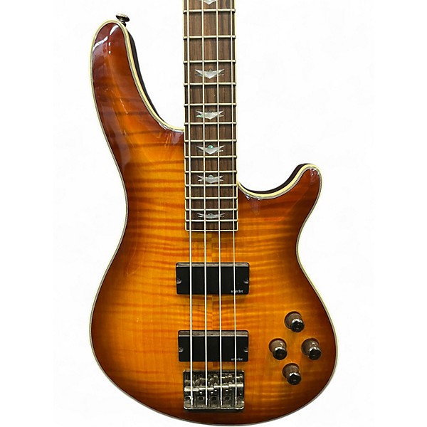 Used Schecter Guitar Research Omen Extreme 4 String 2 Color Sunburst Electric Bass Guitar